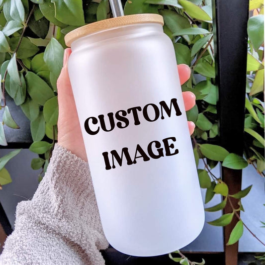 CUSTOM 16 oz Frosted Glass